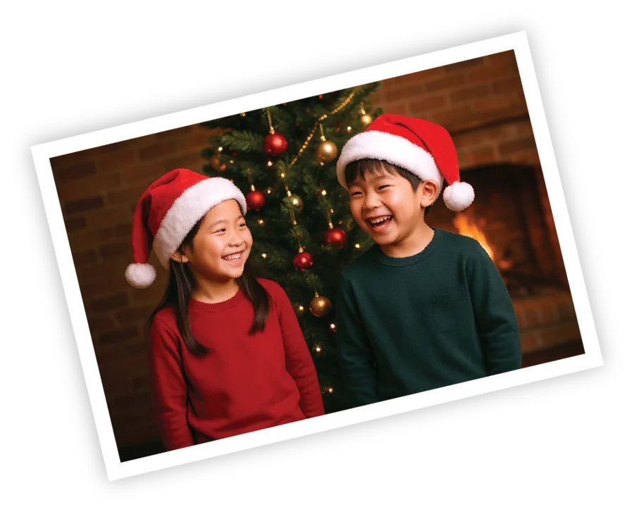 クリスマスのフォトブース