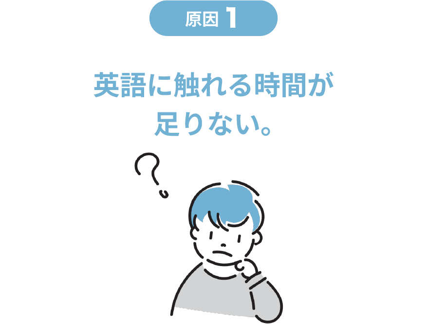英語に触れる時間が足りない